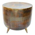 Moes Home Collection 18 x 19 x 19 in. Kettel Accent Table - Brass QK-1001-43